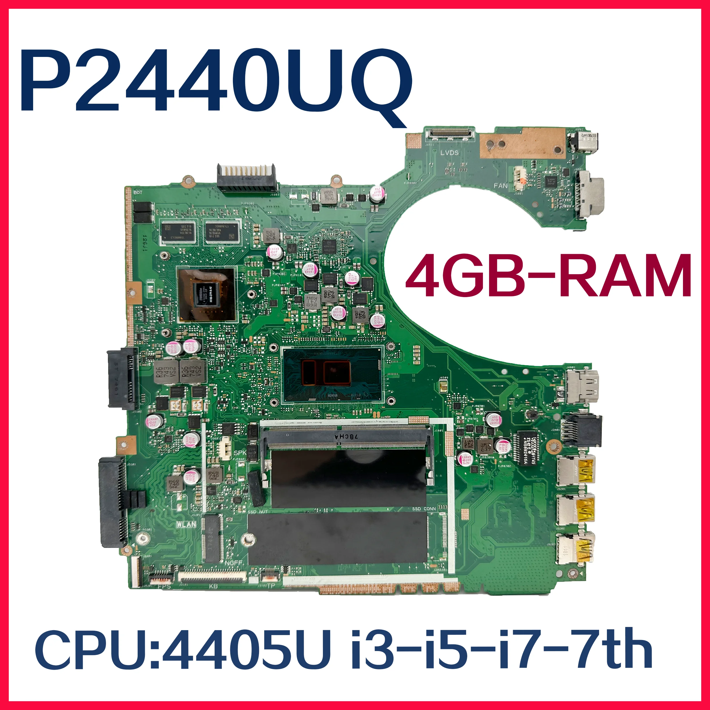 Материнская плата Dinzi P2440UQ для ноутбука с разрешением 4415U