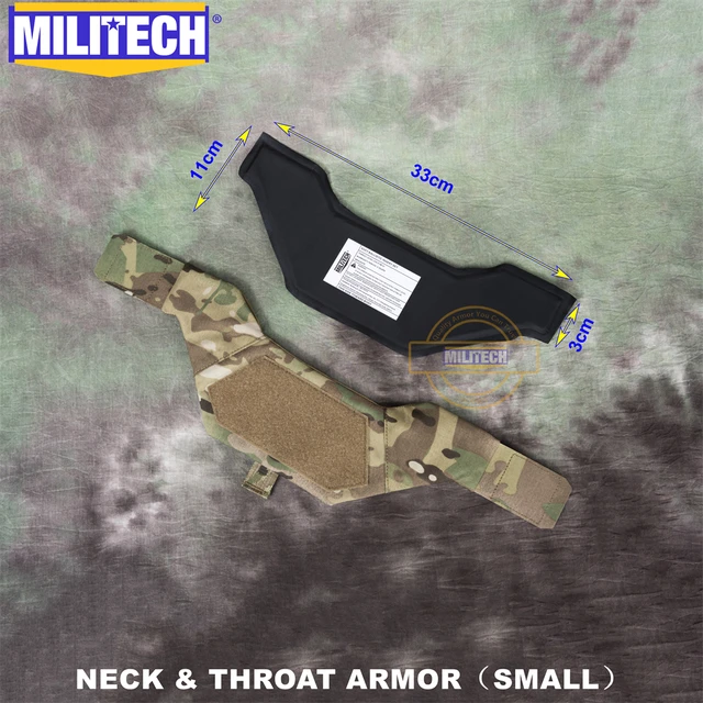 MILITECH NIJ 3A IIIA 0108.01 Ballistic Neck and Throat Protector Bulletproof Collar Modular Ballistic Neck Fragment Protector 4
