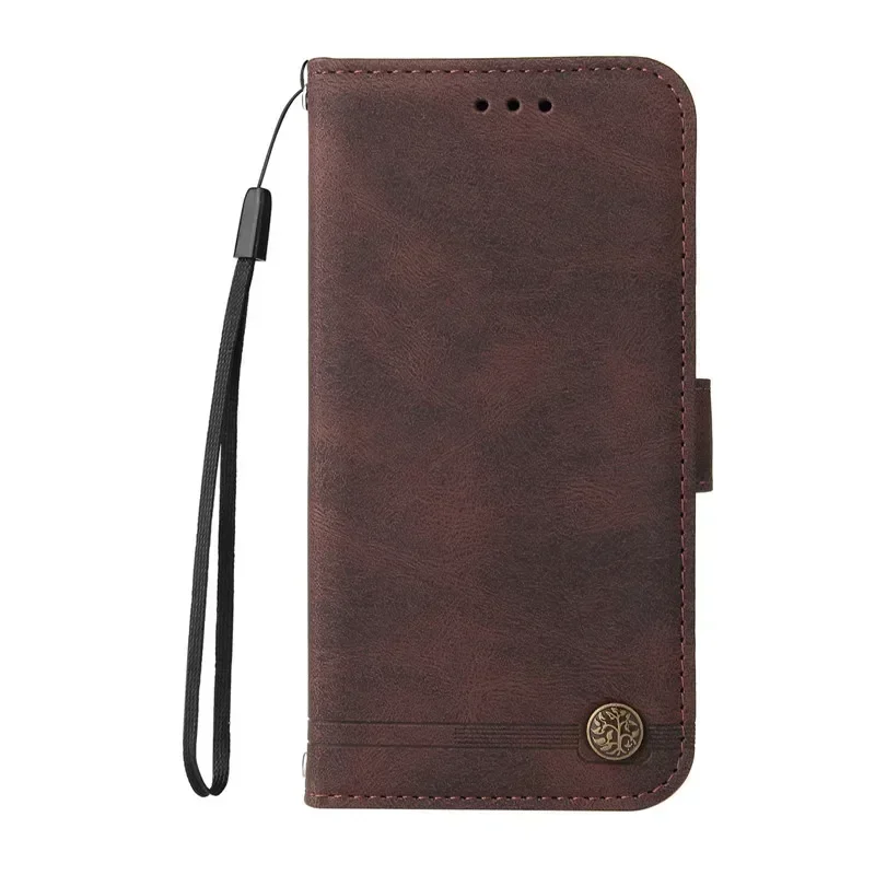 Premium Lanyard Wallet Phone Case with Magnetic Flip Stand - Leather Cover