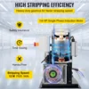 VEVOR Electric Wire Stripping Machine 370W 1.5mm-38mm Cable Stripper Peeling W/ 11 Channels & 10 Blades Removing Plastic Rubber 5