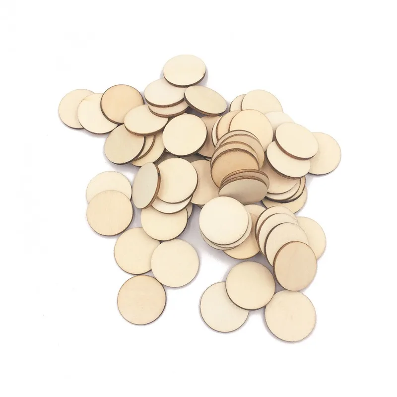 300 Rodajas Madera 15mm – Discos Naturales Para Manualidades Y Decoración