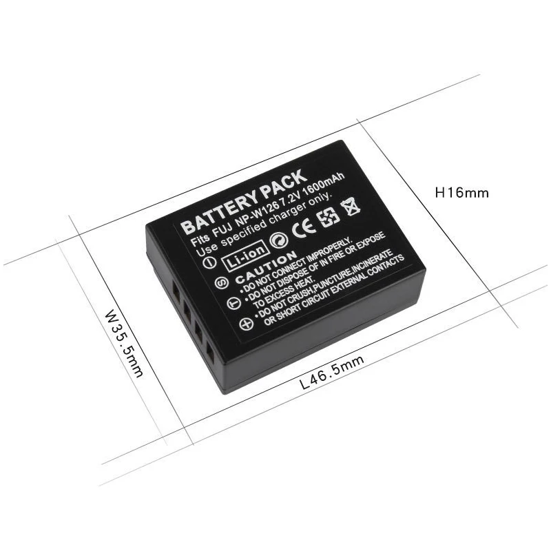 NP-W126 Battery 1600mAh Rechargeable For Fujifilm XT20 XT3 XPro1 Pro2 X-Pro1 X-T1 XT1 HS30EXR HS33EXR X PRO1 Camera rechargeable battery,camera battery