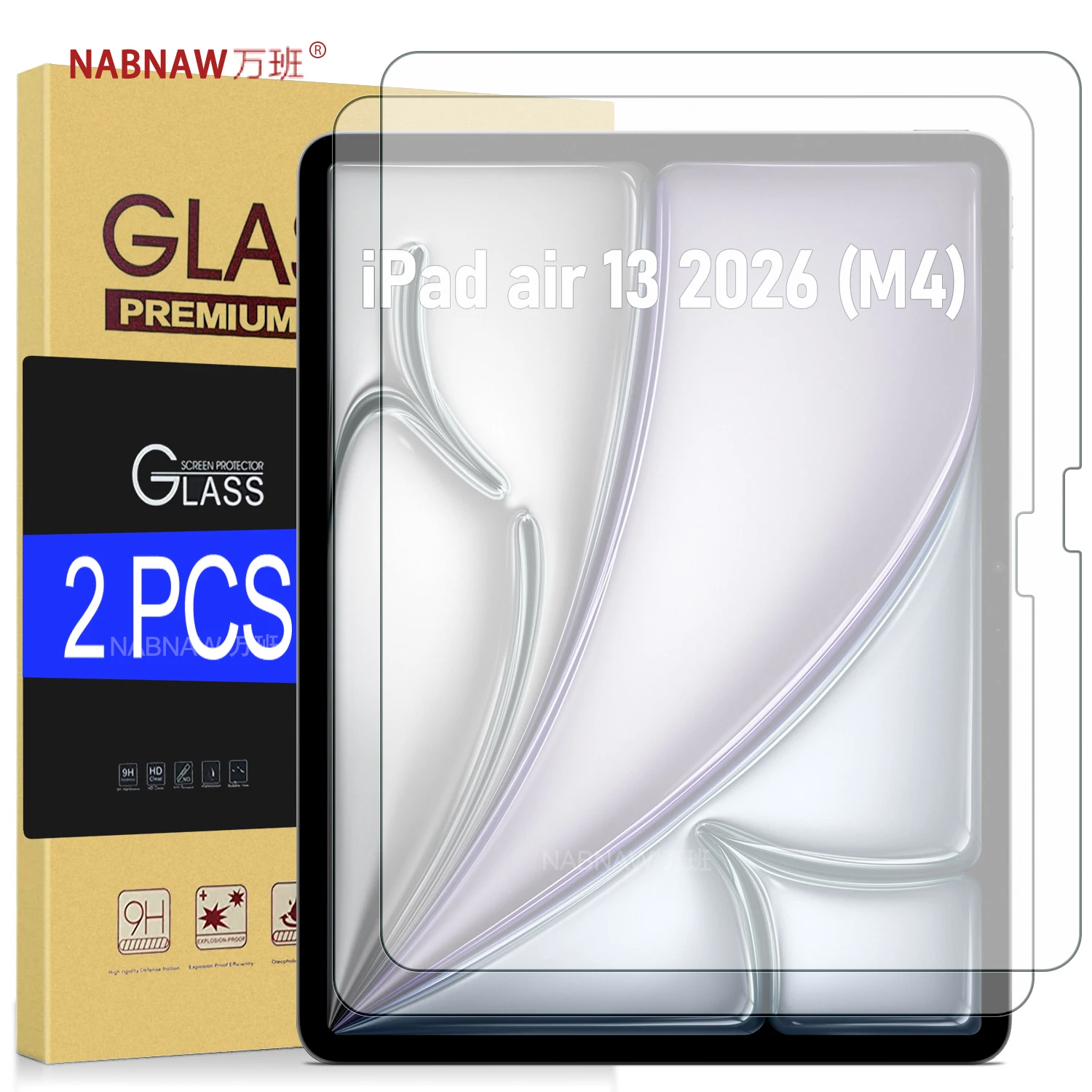 Full HD Tempered Glass Screen Protector, 9H Scratch Proof, Easy Install, 2-Pack