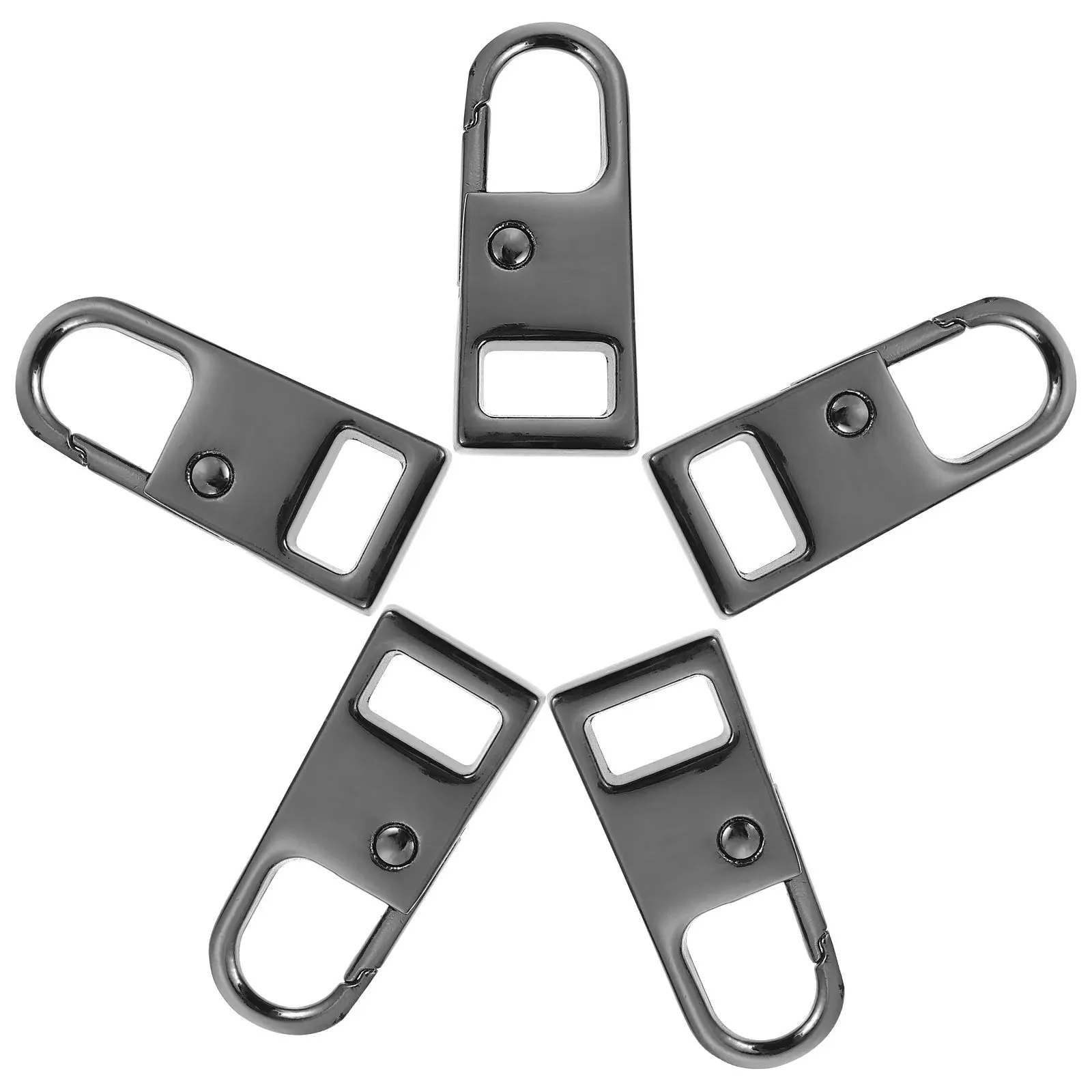 5Pcs 금속 지퍼 풀러 배낭, 여행 가방, 가방, 재킷, 스포츠웨어 DIY 수리를 위한 헤비 듀티 지퍼 헤드 액세서리