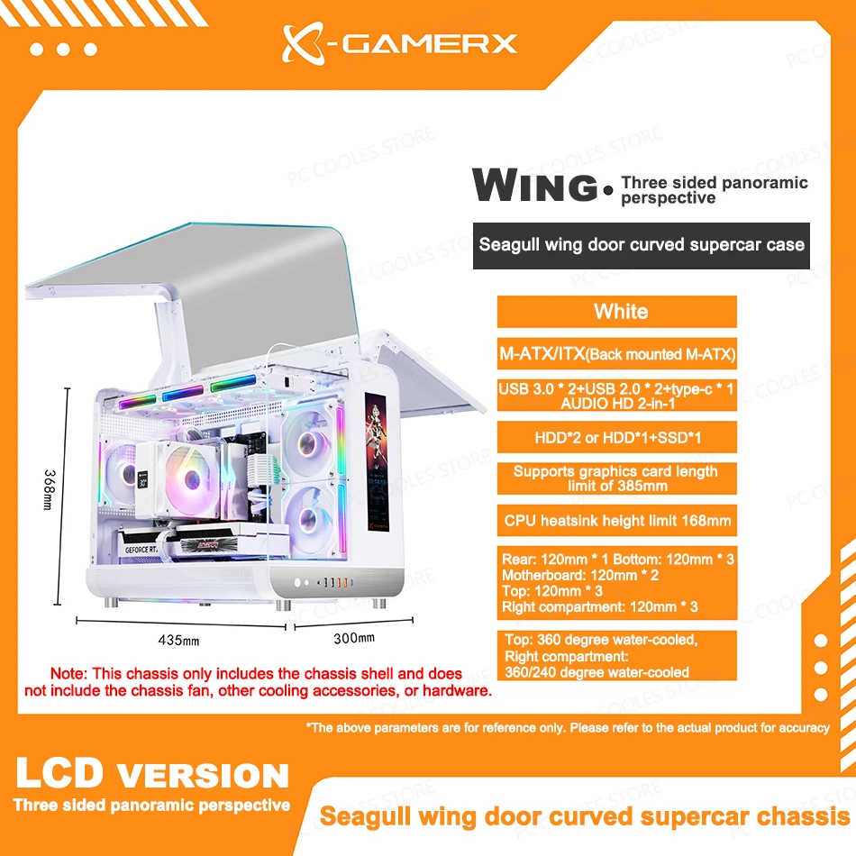 PowerTrain X-GAMERX Phantom Wings LCD Edition Black Seaview Room