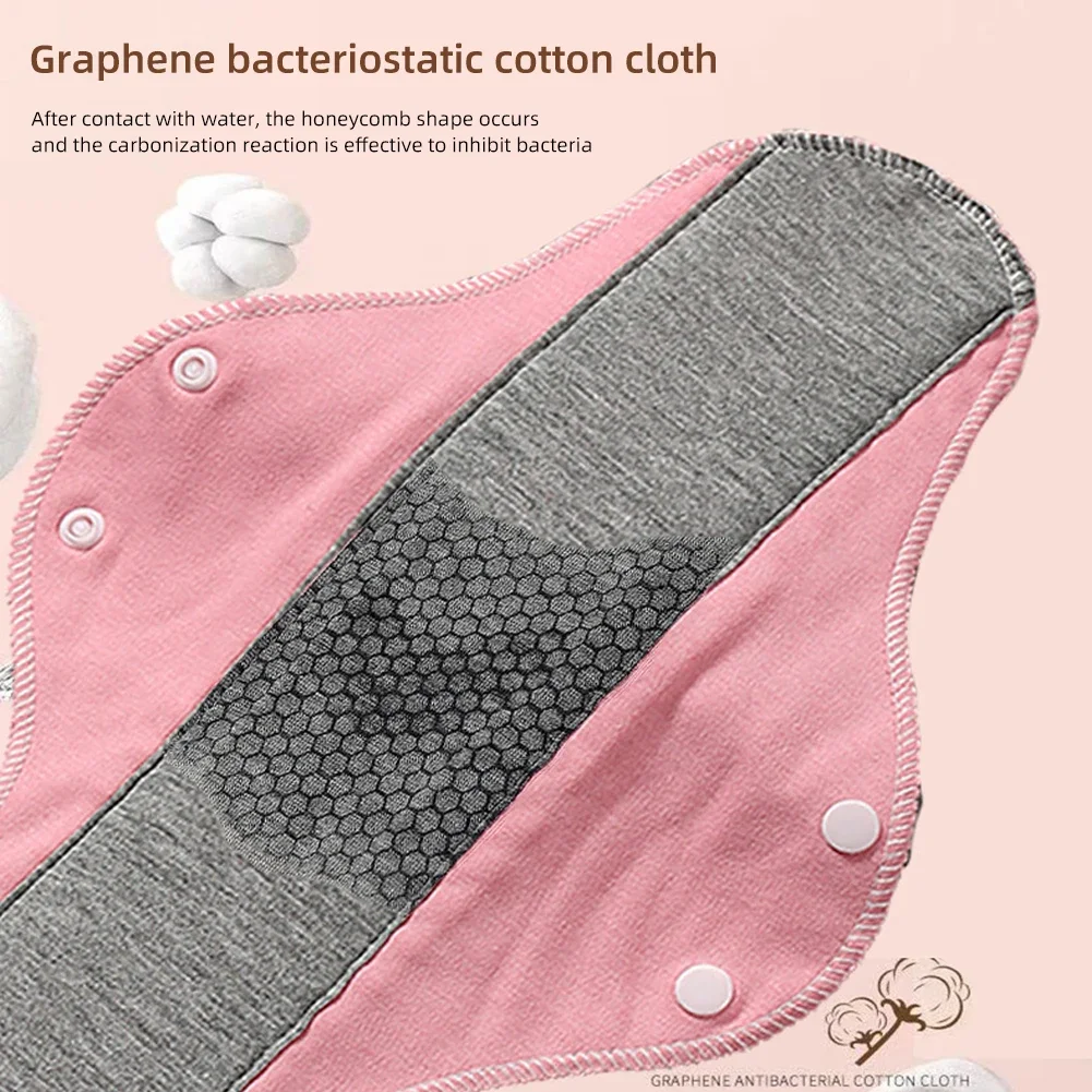 Reusable Adult Diaper Menstrual Cloth Sanitary Non-slip Soft Pads Napkin Washable Panty Liners Feminine Hygiene Pad period - 4