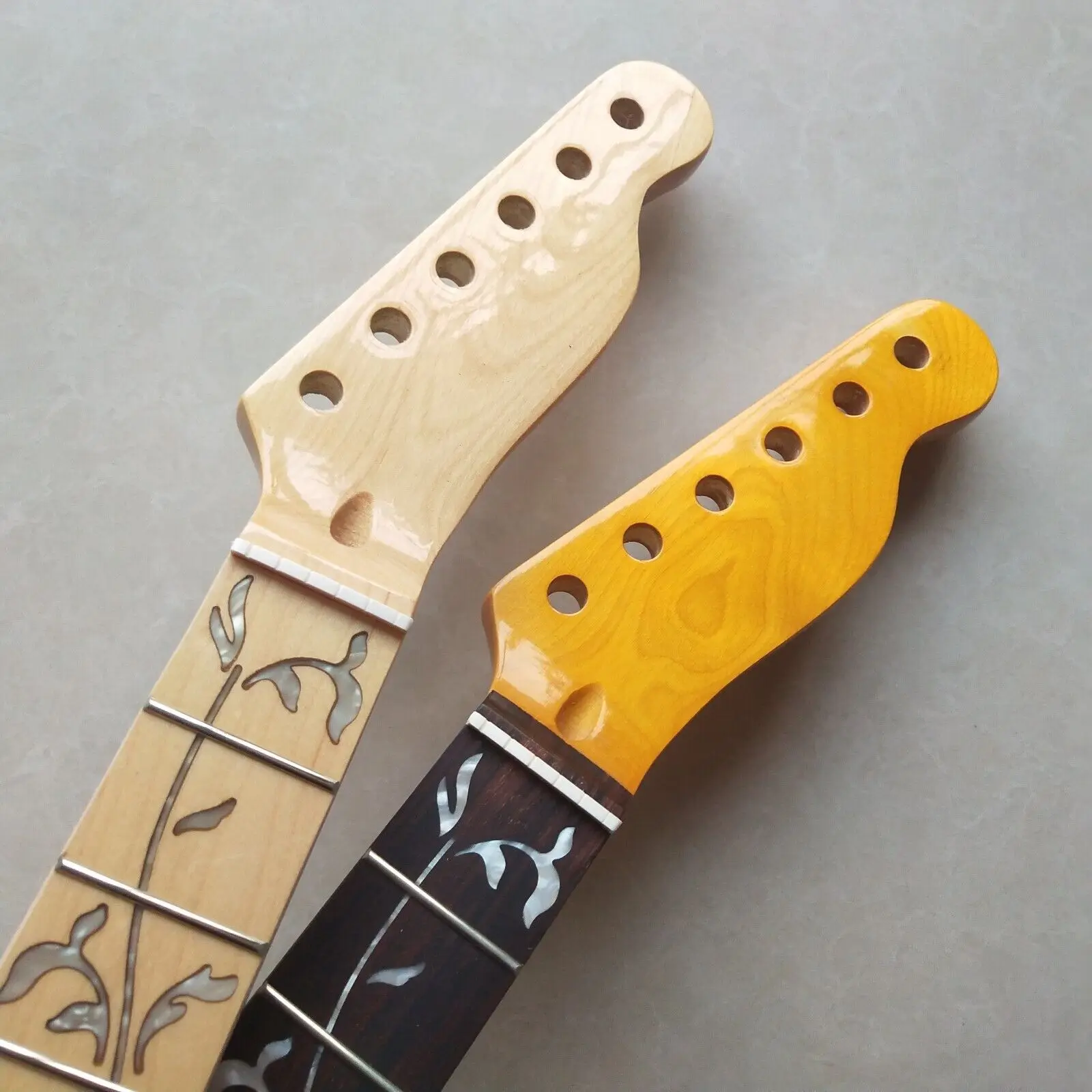 

2pcs Electric Guitar Neck 22 Fret Maple Fretboard Rosewood Fretboard tree inlay
