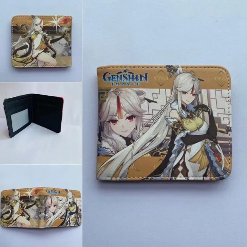 

Anime Genshin Impact Sweet and Lovely Portable Folding Wallet Student Cute Cartoon Coin Purse Cute Things for Girls and Boys