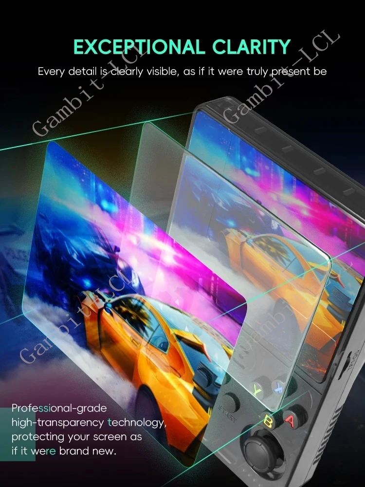 Premium Tempered Glass Screen Protector for Retro Game Consoles (2-4 Pack)
