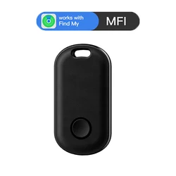 Enhanced Bluetooth GPS Tracker - Anti - Lost Reminder Device & Locator - Oval Black