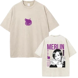 Vintage Washed Oversized Graphic T - Shirt - Cotton Short Sleeve Unisex Tee - S (Beige)
