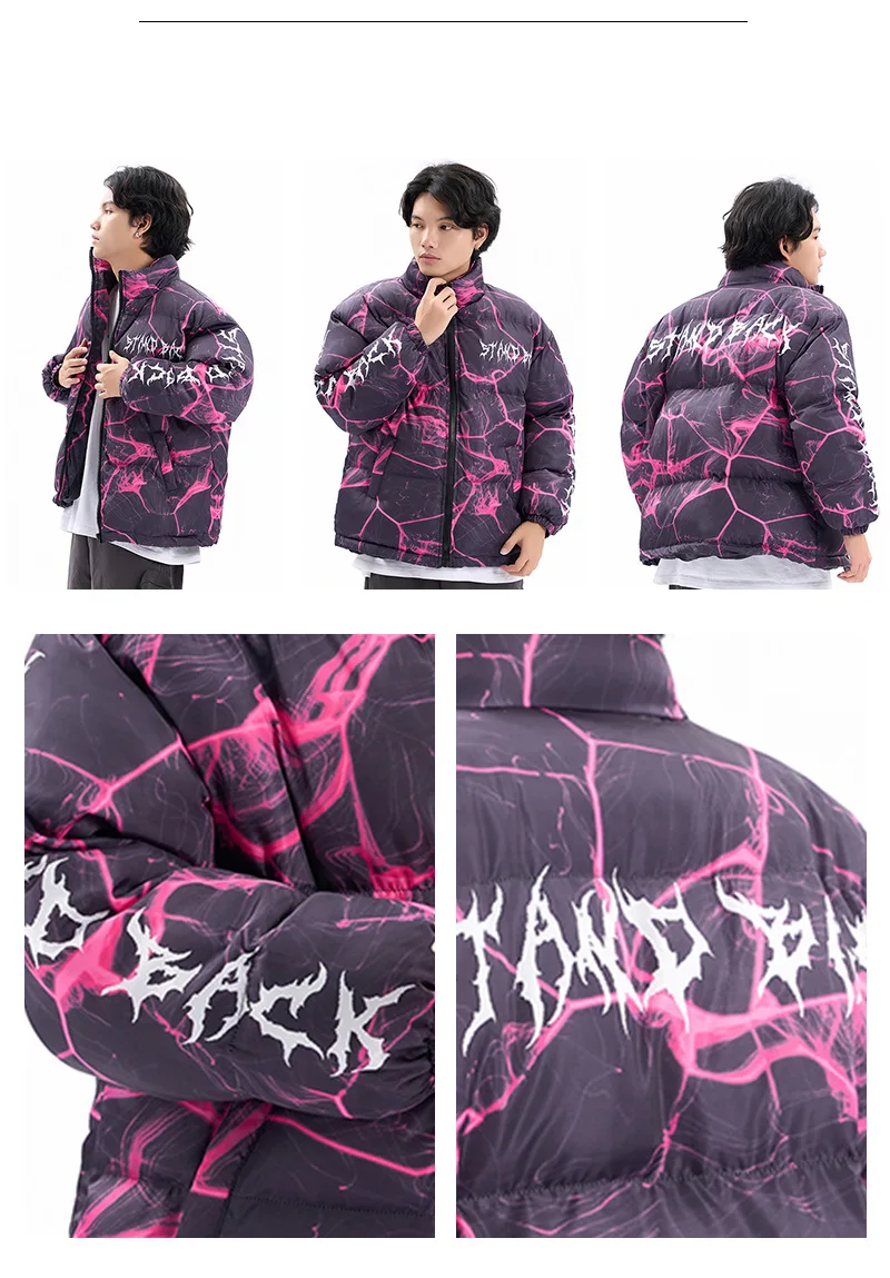 parkas japonês harajuku oversized casaco outwear unisex gola streetwearjaqueta