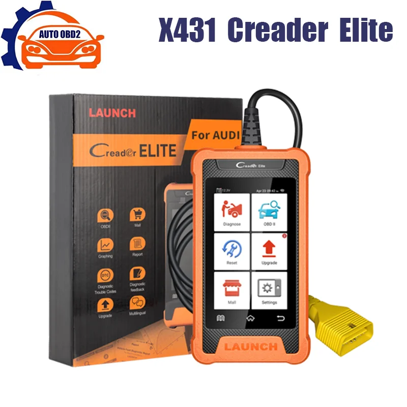 

Диагностические инструменты LAUNCH X431 Creader Elite, онлайн кодирование ЭБУ, функция сброса 31 +, автоматический сканер OBD2