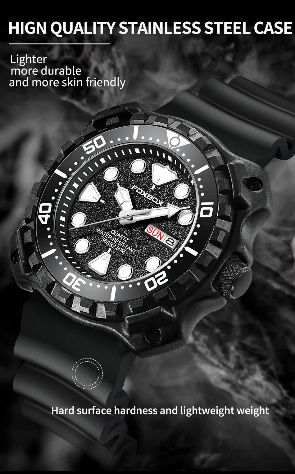 2023 Fashion Mens Watches Fox Top Brand Luxury Big Dial Sports Watch for Men Waterproof Luminous Watch Quartz Date Cloc_voghion.com