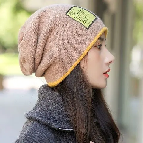 Pilot Ear Cap Wollmütze Damen - Koreanischer Stricklook Mit Ohrenklappen
