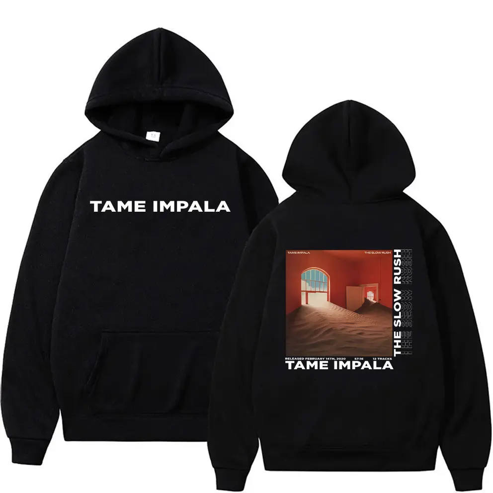 

Tame Impala The Slow Rush Double Sided Print Hoodie Male Casual Oversized Sweatshirt Men Women Lndie Pop Music Pullover Hoodies