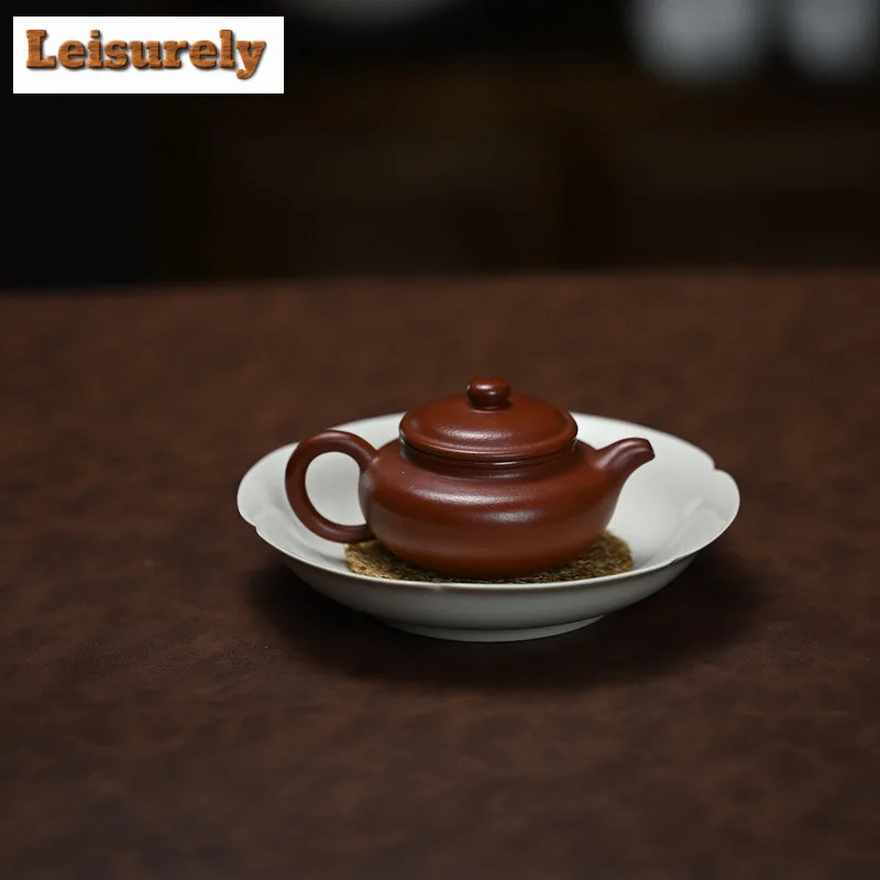 88ml Authentic Yixing Purple Clay Teapots Handmade Antique Pot Raw Ore Dahongpao Mud Kettle Chinese Zisha Tea Set Craft Supplies