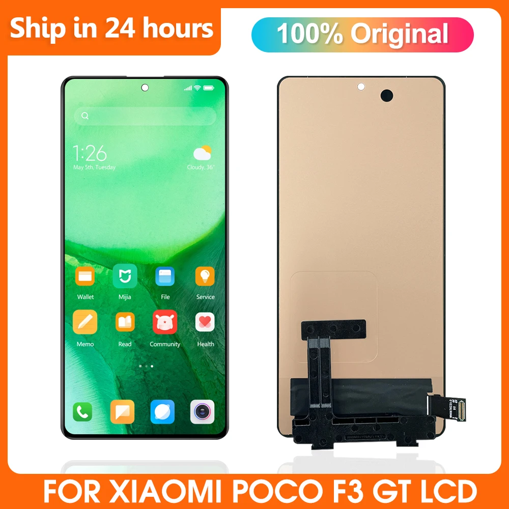 

Оригинальный ЖК-дисплей 6,67 дюйма для Xiaomi POCO F3 GT, сменный дигитайзер сенсорного экрана для POCO F3 GT MZB09C6IN M2104K10I, ЖК-экран