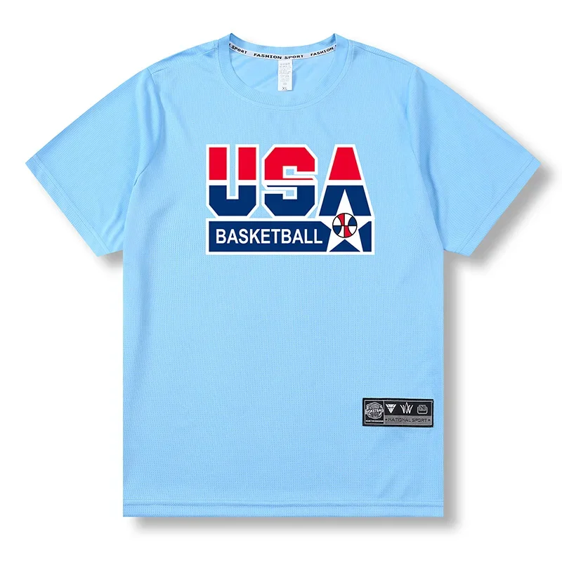 Men Women Running T Shirt Breathable Quick Dry Fitness Basketball Shooting Training Jerseys Exercise Clothes Gym Sports Shirts