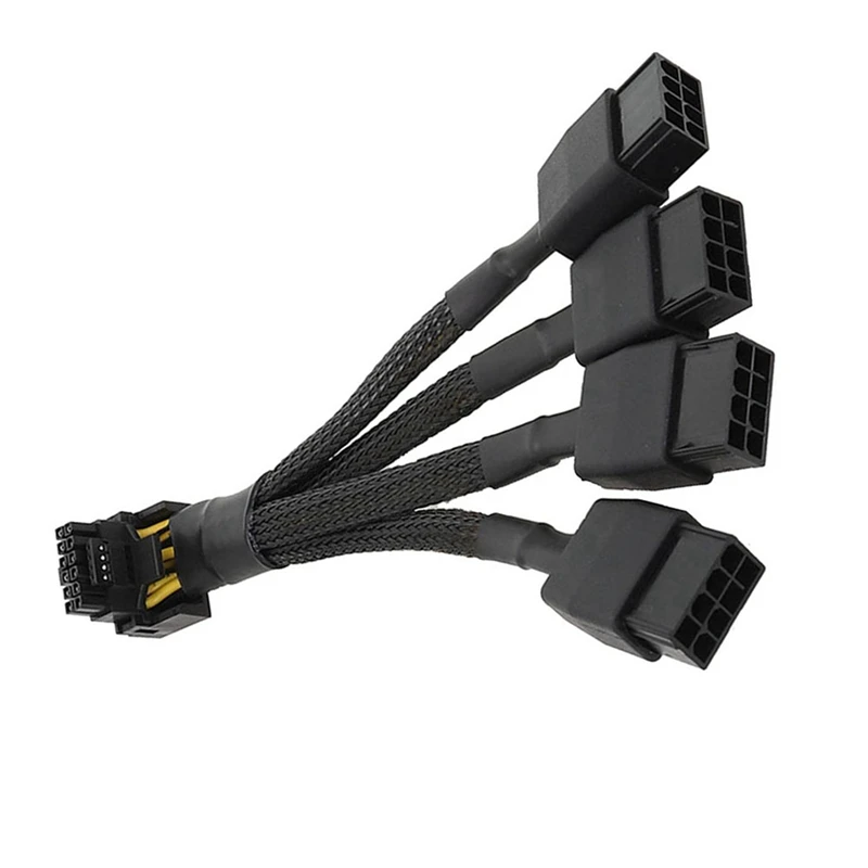 

2X для GPU RTX4090 RTX4080 4X8 Pin PCI-E до 16 Pin Кабель питания графической карты 12VHPWR разъем 90 градусов