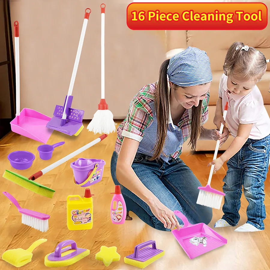 Children's play house cleaning toy set Simulation sanitary ware cleaning combination enlightenment toy 3