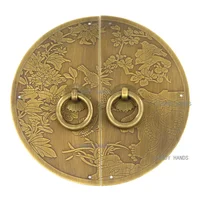 ทองเหลืองไม้ประตูจีน Retro ชั้นวางหนังสือตู้เสื้อผ้าตู้ประตูเฟอร์นิเจอร์ฮาร์ดแวร์อุปกรณ์เสริม 5