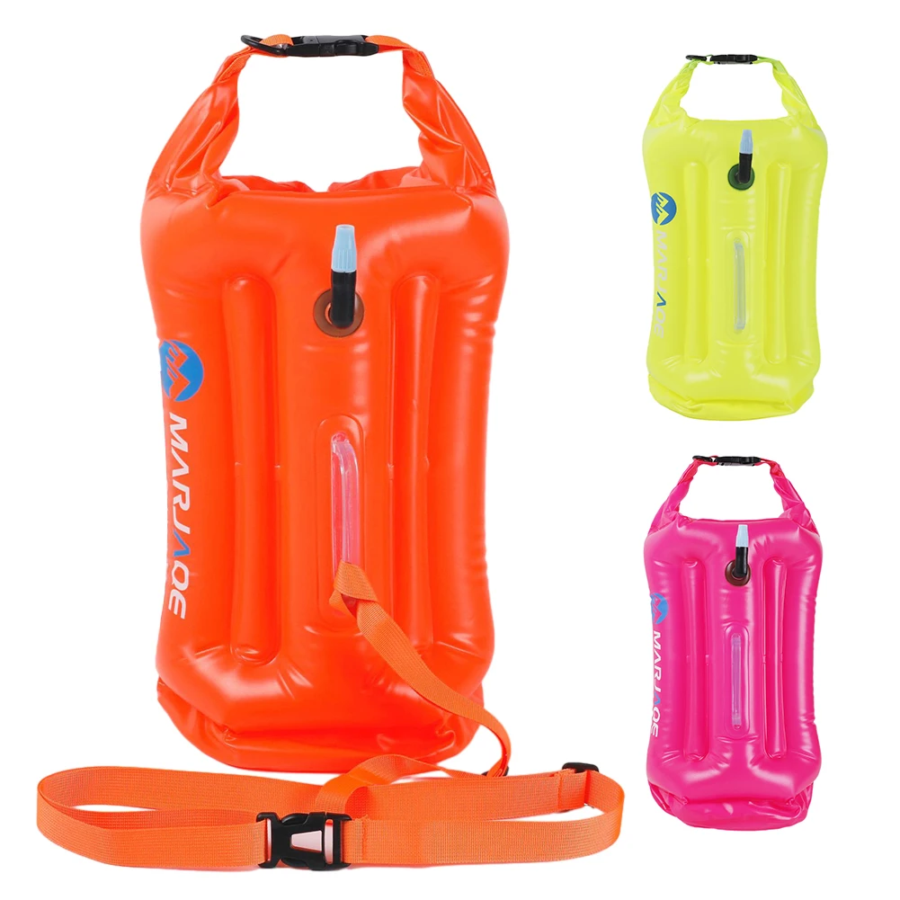 20L Tow Float Dry Bag with Adjustable Waist Belt Inflatable Waterproof Bag Float Swim Safety for Boating Fishing Camping