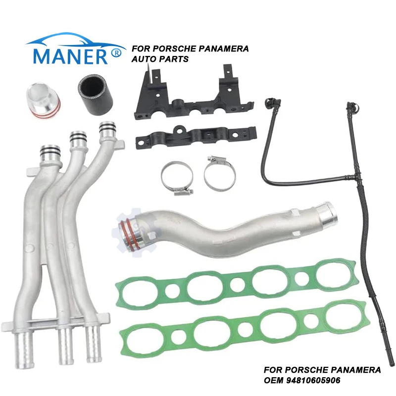 

MANERI 94810605906 Coolant Water Pipe Cooling Upgrade Repair Kit For Porsche Cayenne 4.5 V8 2003-2006 94810601603 94810623000