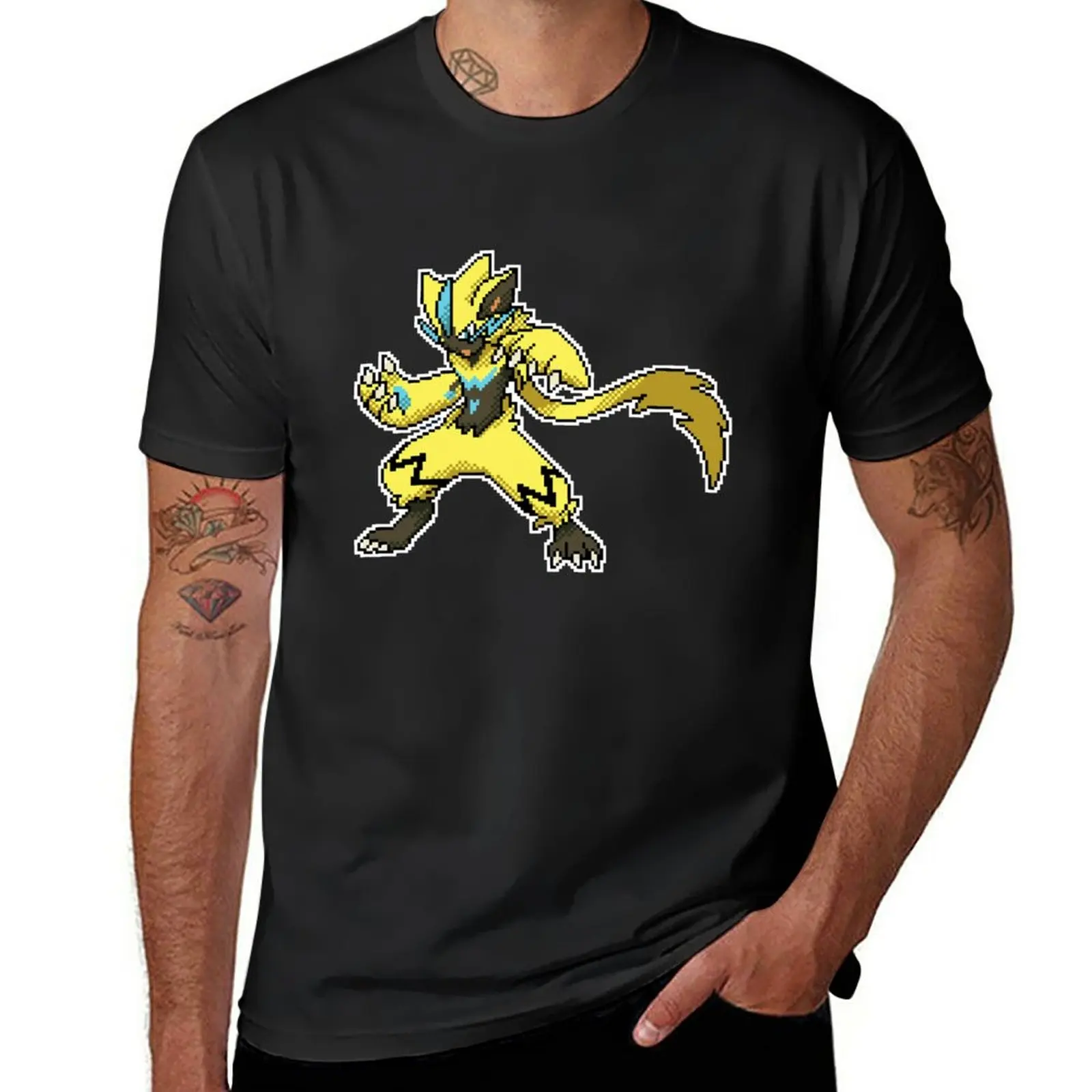 New Pixel Zeraora T Shirt T-Shirt Moda Coreana Vestiti Estivi T-Shirt Corta Magliette Grafiche Magliette Per Uomo