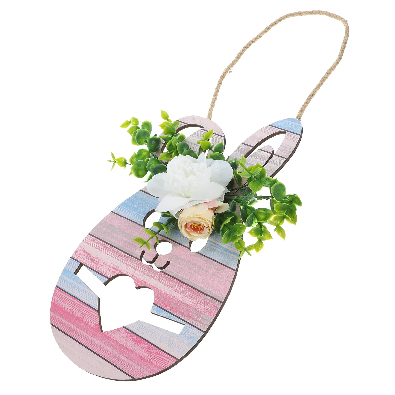 

Easter Ornaments Emblems Hanging Decor Rabbit Wooden Sign Door Plaque Bunny Plastic Wall Festival Prop Themed