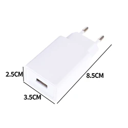Fast Charging USB Wall Adapter - 10W EU Plug Travel Power Charger - WHITE (5V1A)