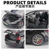 1/32 Tesla Model 3 Alloy Car Model Simulation Electric Car Model Boy Toy Pendant 4
