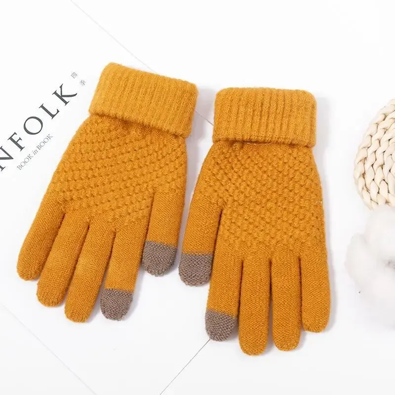 Cycling Touch Screen Gloves Female Winter Cute Student Cycling Warm And Cold Korean Version Thick Winter Cotton Gloves cycling gloves cotton gloves warm gloves sports gloves