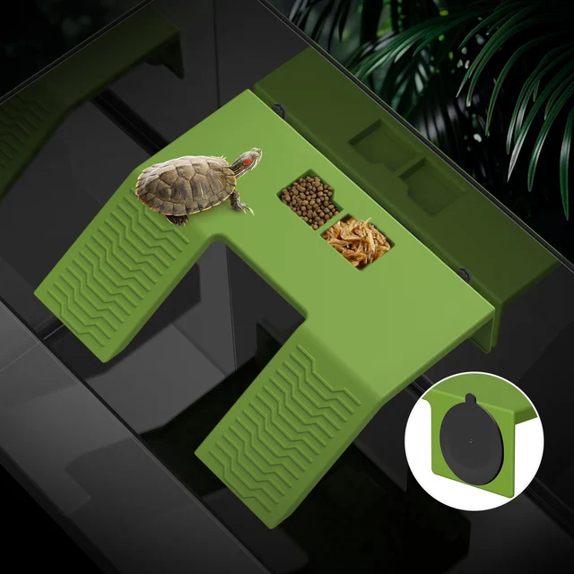 1pc Turtle Basking Platform with Suction Cups - Plastic Terrarium Bowls for Aquatic Reptiles, Amphibians - Tortoise Resting Terr 1pc Turtle Basking Platform with Suction Cups - Plastic Terrarium Bowls for Aquatic Reptiles, Amphibians - Tortoise Resting Terr