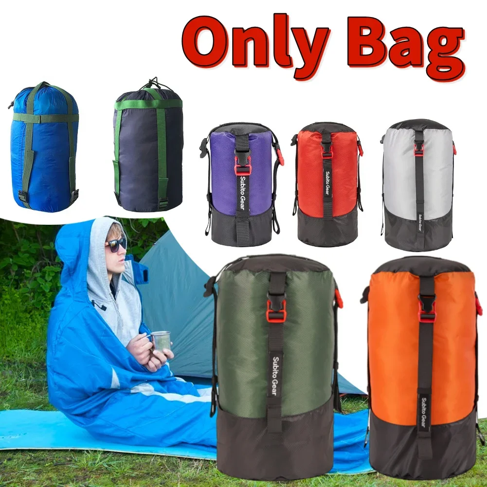 Sleeping Bag Compression Pack Waterproof Ultralight Stuff Sack Multi-Purpose Space Saving For Down Jackets