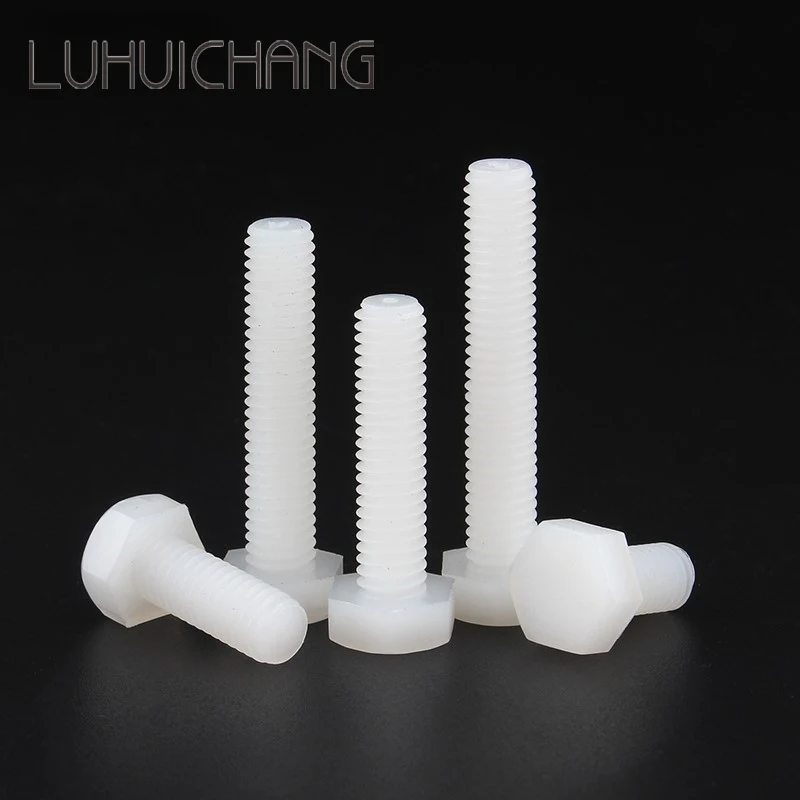 

M3 M4 M5 M6 Nylon External Hexagon Head Bolts Outer Hex Head Insulation Plastic PC Screrws