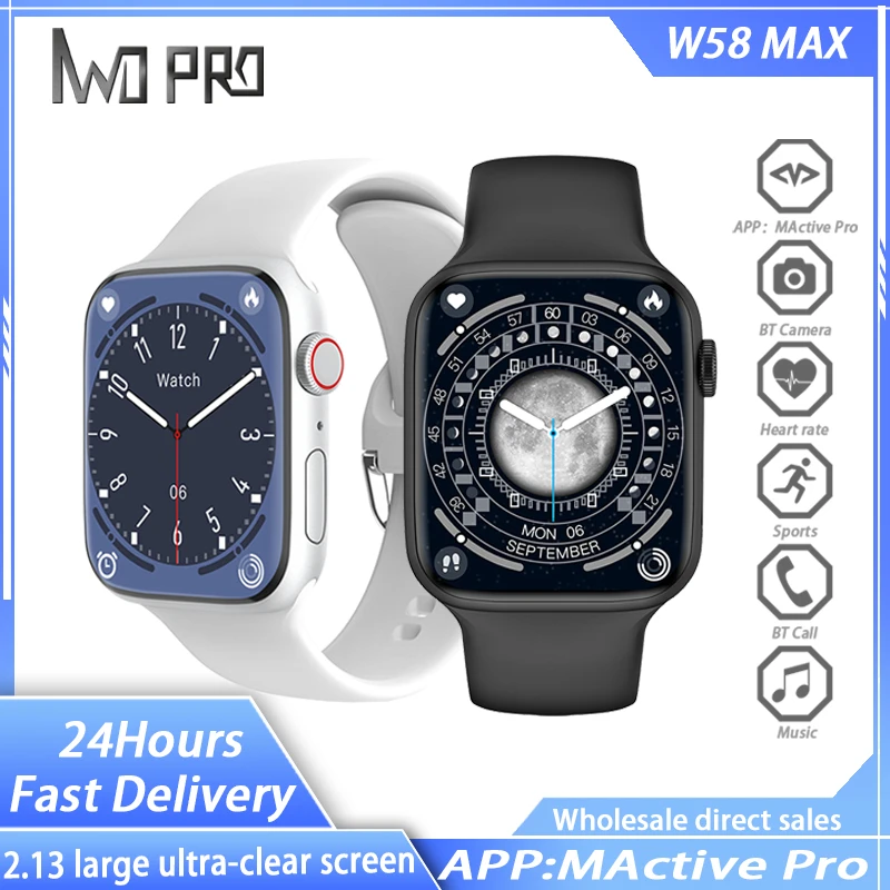 IWO PRO W58 MAX Men's Smart Watch 2.13 pulgada 428*518 Pantalla de
