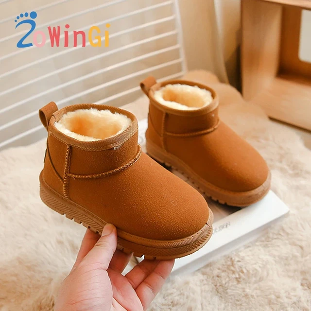 Size 26-37 Kids Snow Shoes Vintage Winter Boots for Children Slip-On  Children's Shoe for Girl Lightweight botas para niños - AliExpress