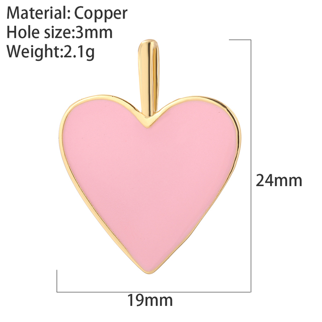 Heart Cute Charm for Jewelry Making Supplies Gold Boho Accessories Diy Pendant Necklace Bracelet Earring Charm Dangles