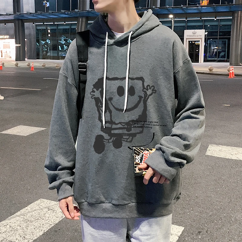 2022 New Men's Fashion Hoodies Hip Hop Sweatshirts Men's Korea Harajuku Loose Pullovers Casual Long Sleeves Oversized Streetwear cheap hoodies