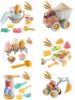 Children bulldozer straw beach toy engineering car excavator wheat straw dredging tool splash beach shovel 1