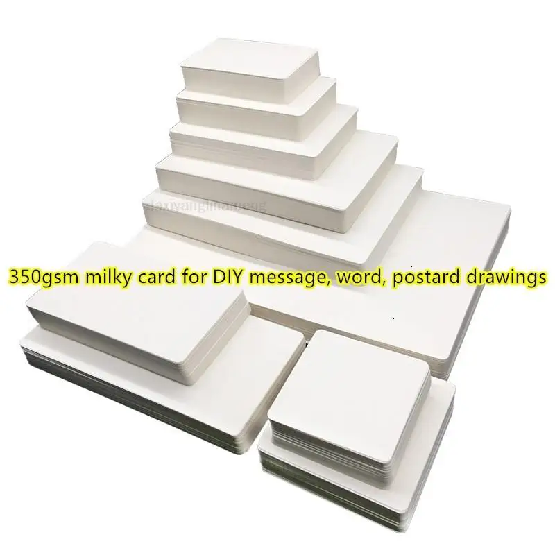 100 pcs/lot Blank Karte Harte Papier Nachricht Studie Alphabetisierung Englisch Wort Karten Diy Speicher Hand-gemalt Tragbare mi