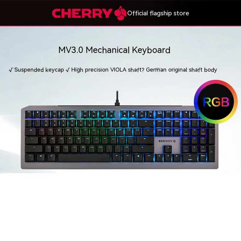 

Клавиатура компьютерная Механическая Cherry Mv3.0, проводная, Usb, Rgb