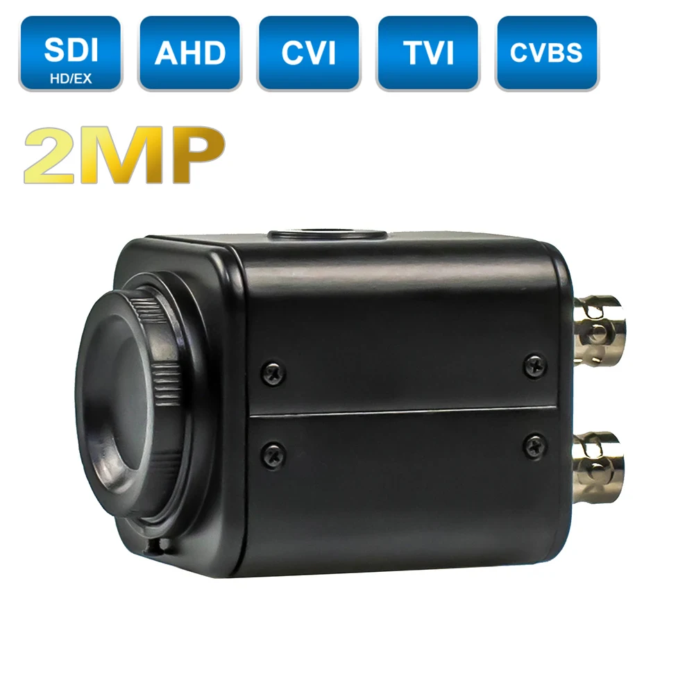 

2MP Sony CCTV HD-SDI EX-SDI 6 IN 1 Security Mini Broadcast Box SDI Camera with CVBS AHD TVI CVI OSD Menu Sony IMX385 60fps