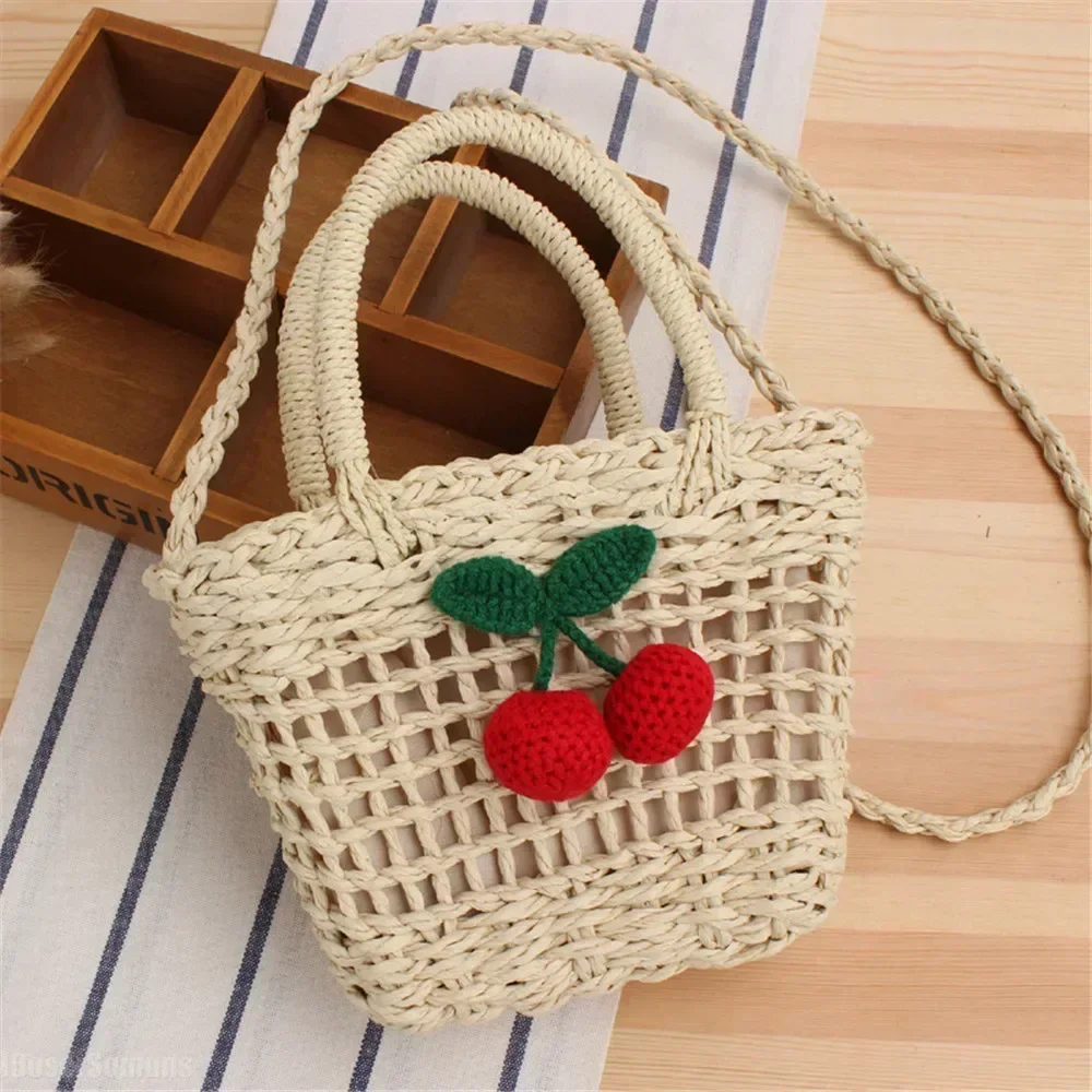 Knitted Woolen Yarn Cherry Hook Weaving DIY Ornaments Craft Supplies Clothing Hat Shoe Key Chain Earring Decor Pendant 20Pcs knitting supplies knitting material weaving tools