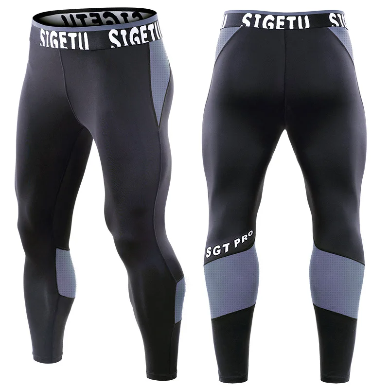 Men's Running Trouser Bodybuliding Gym Fitness Skinny Pants Basketball Yoga Sports Tight Bottom Big Size Training Leggings