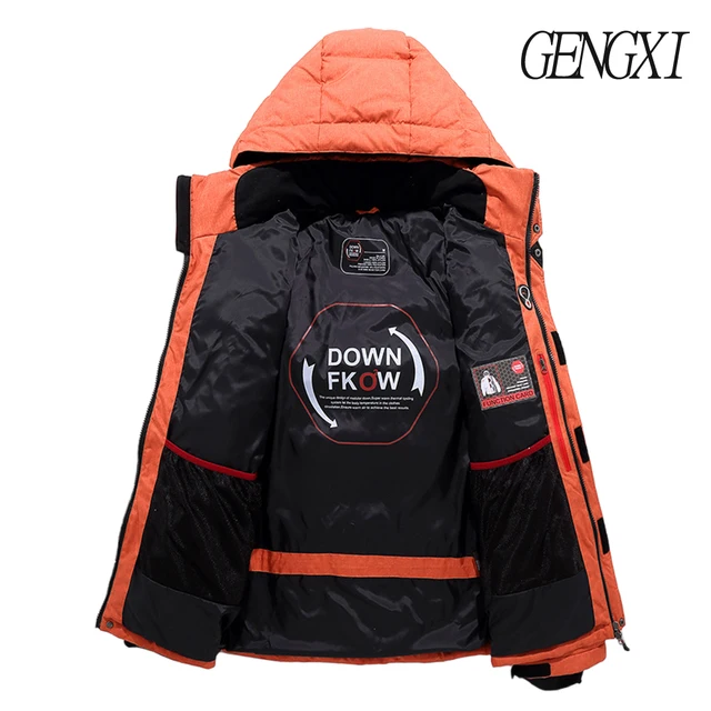 Men's Outdoor Lightweight Warm Detachable Collar Down Jacket Winter New Arrival Casual Fashion Multi-Pocket Workwear Down Coat 2