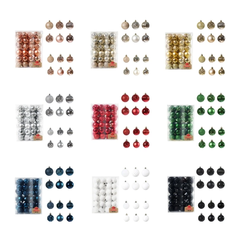 

48шт Рождественские шаровые украшения Висячие шары Праздничные украшения для свадебной вечеринки