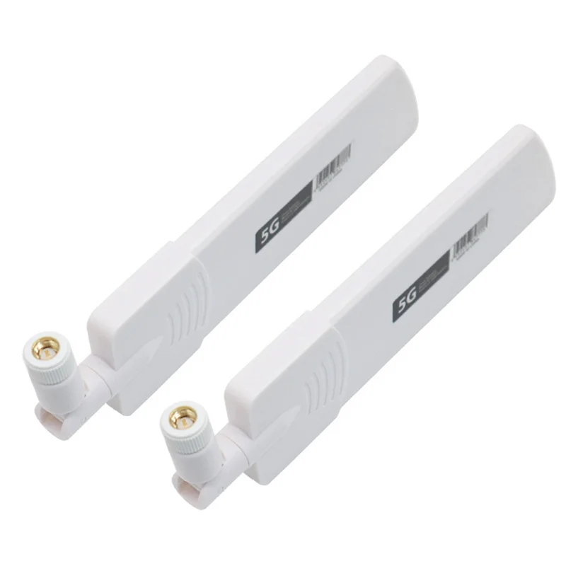 

2PCS 5G/3G/4G/GSM Full Band Glue Stick Omni Wireless Smart Meter Router Module Gain 40DBi Antenna, White SMA Male