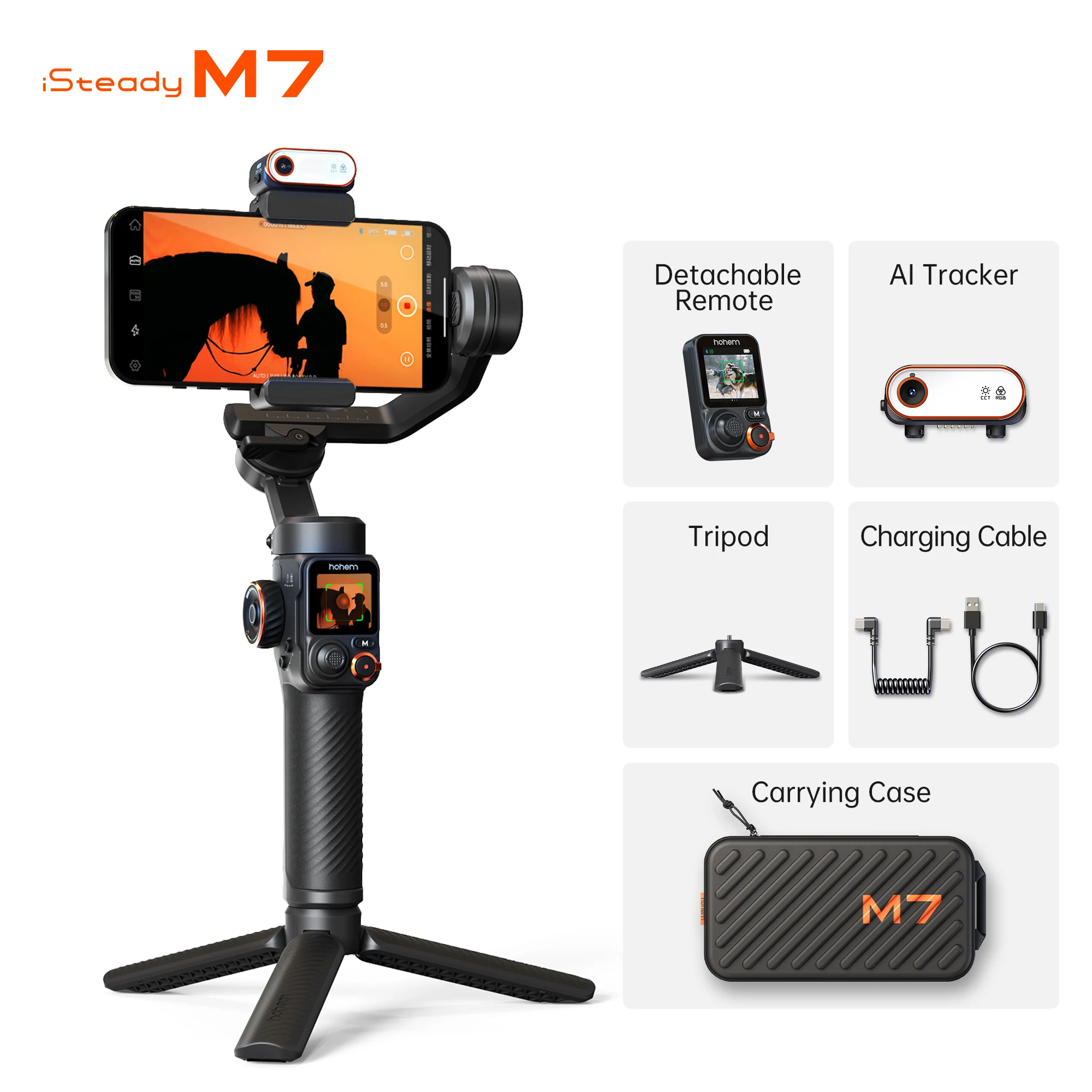 hahem iSteady M7 スマートフォンスタビライザー 新品同様品 Amazon.com: Hohem iSteady M7 Gimbal Stabilizer for